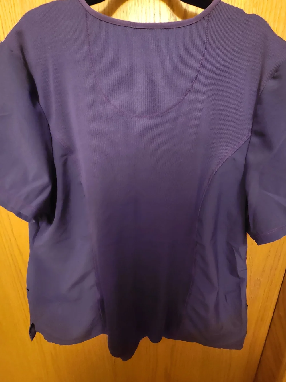 NFINITY Purple V-Neck Scrub Top with Front Pockets - Picture 3 of 3